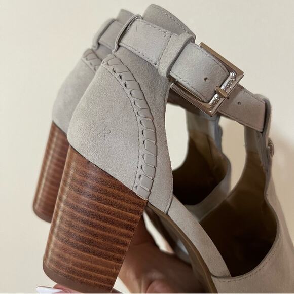 Jack Rogers Cameron Suede Open Toe Bootie in Dove Grey 7.5 - Picture 7 of 11